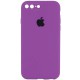 Чохол Silicone Case Square Full Camera Protective (AA) для Apple iPhone 7 plus/8 plus (5.5") Фіолетовий / Grape