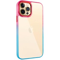 Чохол TPU+PC Fresh sip series для Apple iPhone 12 Pro Max (6.7") Бірюзовий / Рожевий