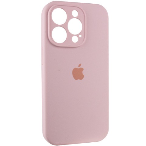 Чохол Silicone Case Full Camera Protective (AA) для Apple iPhone 15 Pro (6.1") Рожевий / Chalk Pink