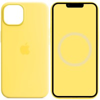 Чохол Silicone case (AAA) with Magsafe and Animation для Apple iPhone 14 (6.1") Жовтий / Canary Yellow