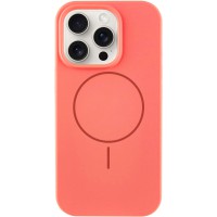 Чохол Silicone Case Full Protective (AA) NO LOGO with MagSafe для Apple iPhone 15 Pro (6.1") Кавуновий / Watermelon red
