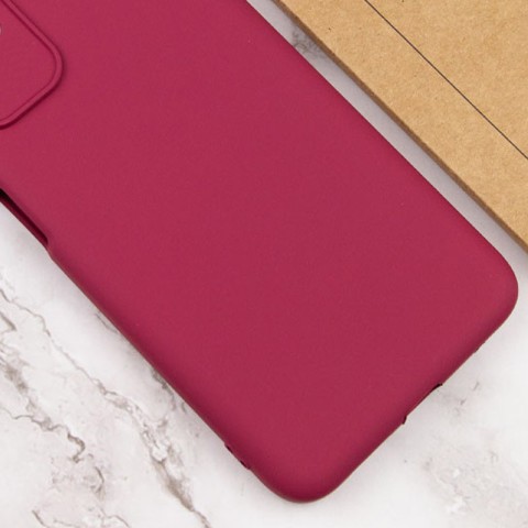 Чохол Silicone Cover Lakshmi Full Camera (A) для Oppo A17 Бордовий / Marsala