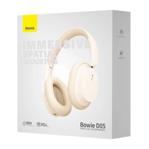 Накладні бездротові навушники Baseus Bowie D05 Wireless Headphones (NGTD02021) Creamy-white