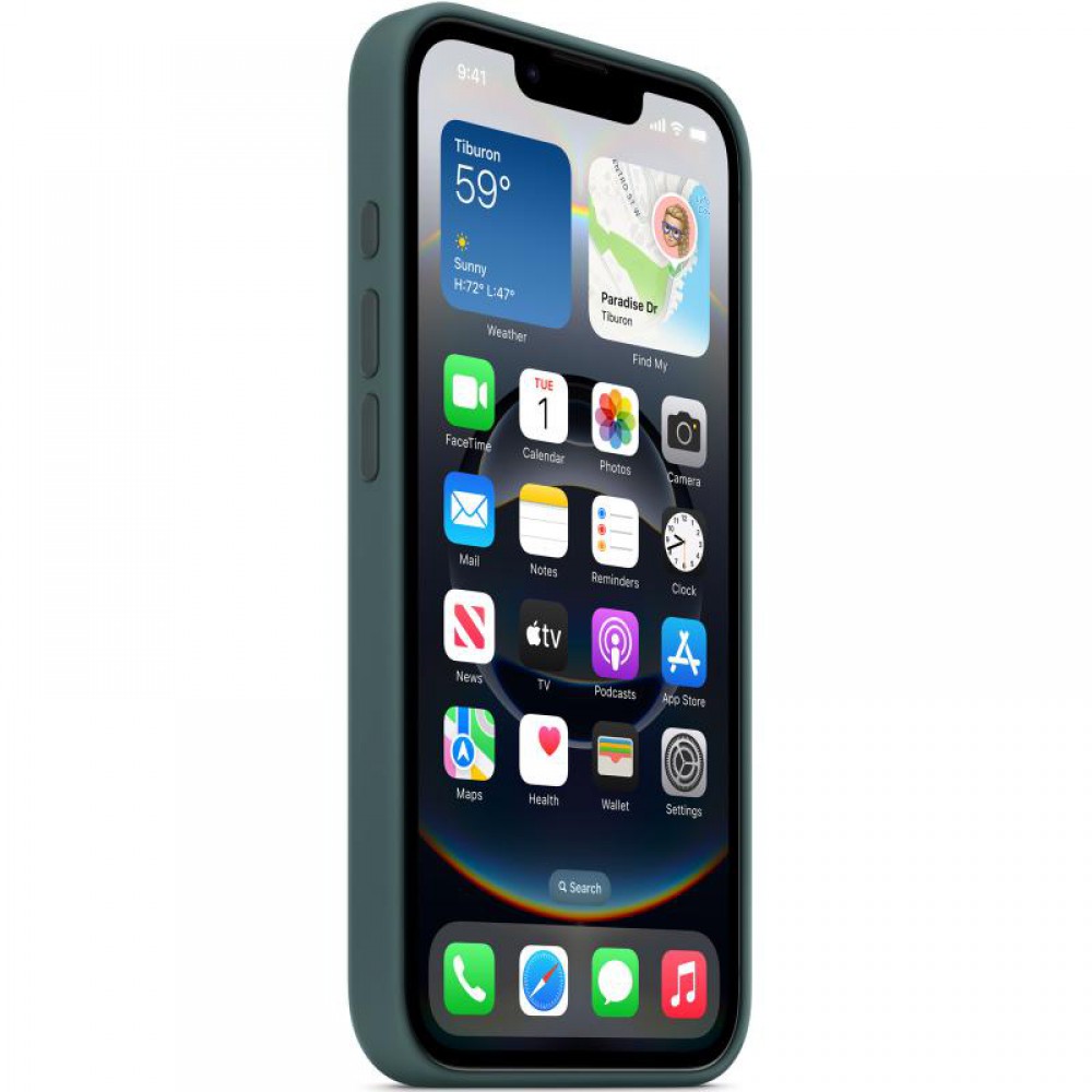 Чохол Silicone case (AAA) with Magsafe для Apple iPhone 16e (6.1") Lake Green