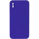 Чохол Silicone Case Square Full Camera Protective (AA) NOLOGO для Apple iPhone XS Max (6.5") Фіолетовий / Ultra Violet
