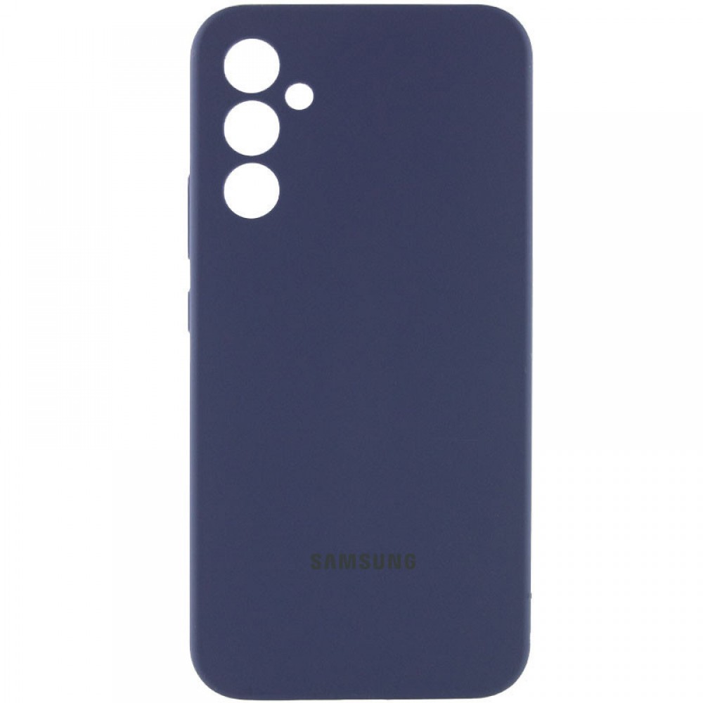 Чохол Silicone Cover Lakshmi Full Camera (AAA) with Logo для Samsung Galaxy S24 FE Темно-синій / Midnight blue