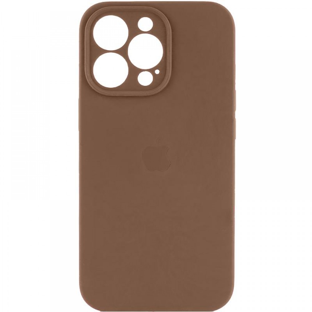 Чохол Silicone Case Full Camera Protective (AA) для Apple iPhone 15 Pro (6.1") Коричневий / Brown