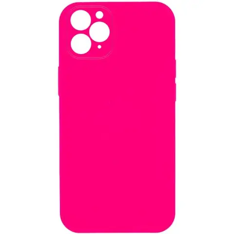 Чохол Silicone Case Square Full Camera Protective (AA) NOLOGO для Apple iPhone 11 Pro (5.8") Рожевий / Barbie pink