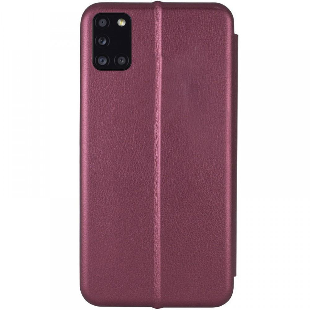 Шкіряний чохол-книжка Classy для Samsung Galaxy A31 Бордовий