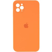 Чохол Silicone Case Square Full Camera Protective (AA) для Apple iPhone 11 Pro Max (6.5") Помаранчевий / Papaya