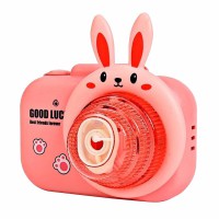 Фотокамера-генератор мильних бульбашок 9996 Children's camera Rabbit / Pink