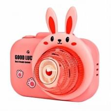 Фотокамера-генератор мильних бульбашок 9996 Children's camera Rabbit / Pink