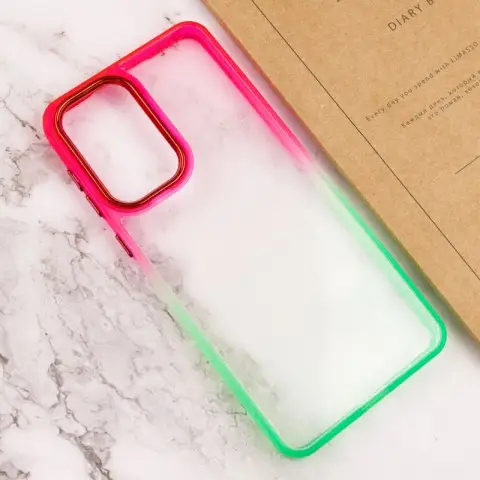 Чохол TPU+PC Fresh sip series для Motorola Moto E13 Салатовий / Рожевий