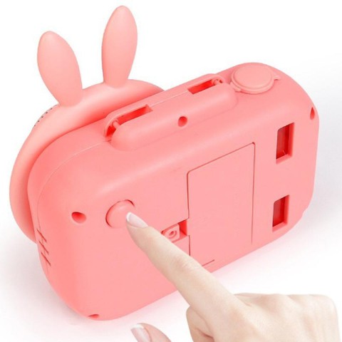 Фотокамера-генератор мильних бульбашок 9996 Children's camera Rabbit / Pink