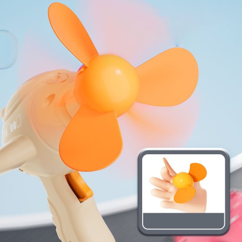 Пістолет для мильних бульбашок H035 Bubble Gun з пропелером 2in1 + bottle 250ml Biege