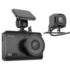 Відеореєстратор Hoco DV3 2.45-inch display with rear camera (1080P+720P) Black
