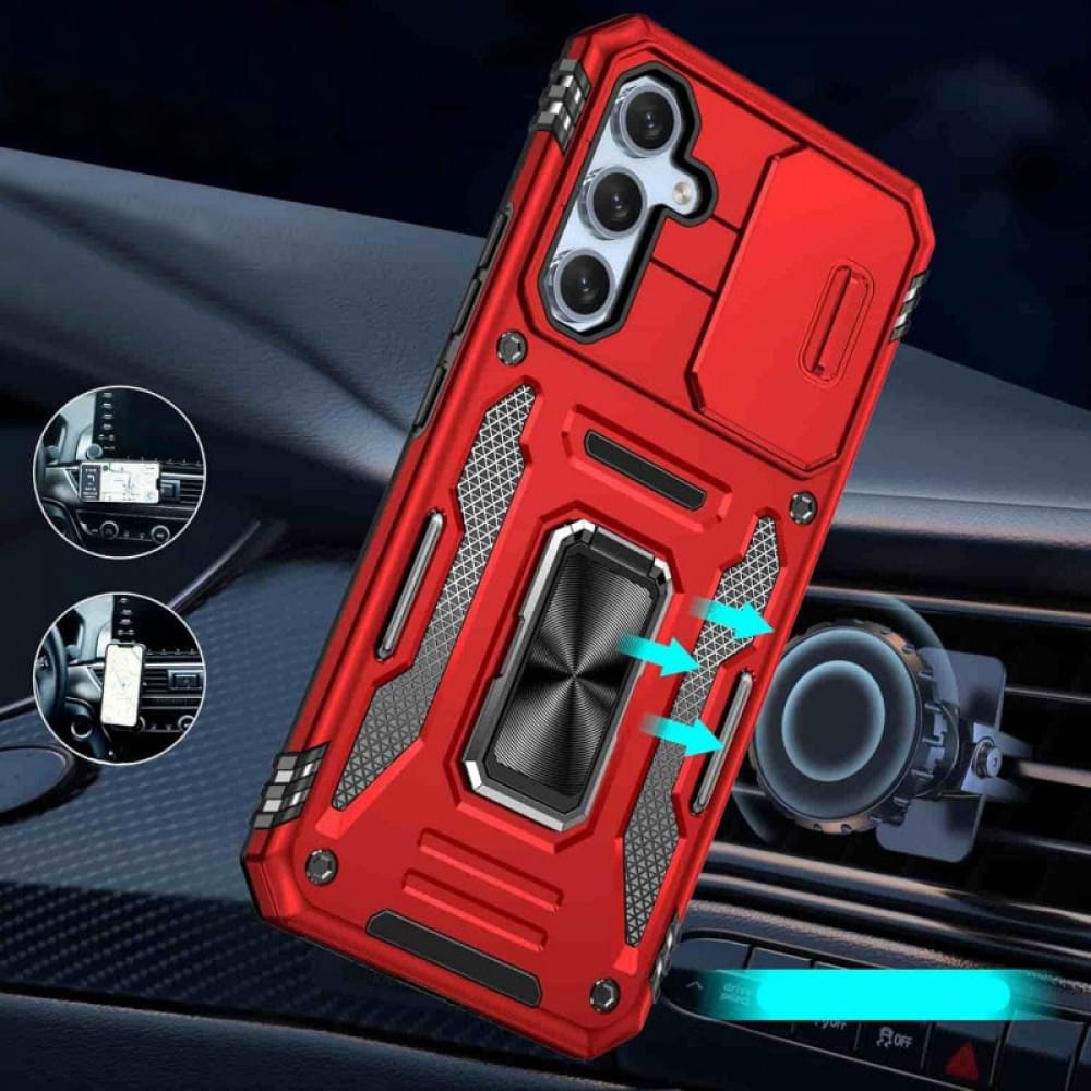 Ударостійкий чохол Camshield Army Ring для Samsung Galaxy A35 / A55 Червоний / Red