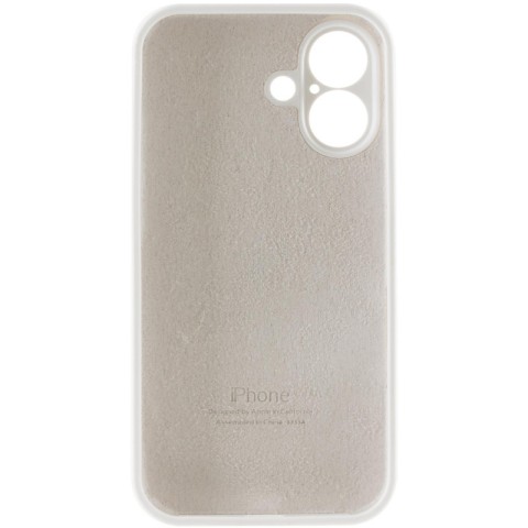 Чохол Silicone Case Full Camera Protective (AA) для Apple iPhone 16 (6.1") Білий / White