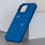 Шкіряний чохол Bonbon Leather Metal Style with MagSafe для Apple iPhone 12 Pro / 12 (6.1") Синій / Indigo