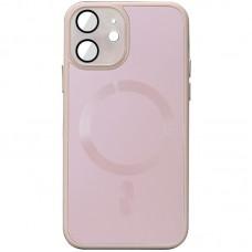 Чохол TPU+Glass Sapphire Midnight with MagSafe для Apple iPhone 12 (6.1") Рожевий / Pink Sand