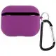Силіконовий футляр з мікрофіброю для навушників Airpods Pro 2 / Pro Фіолетовий / Grape