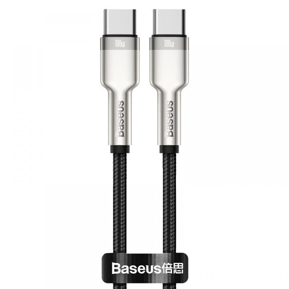 Дата кабель Baseus Cafule Series Metal Type-C to Type-C 100W (1m) (CATJK-C) Чорний