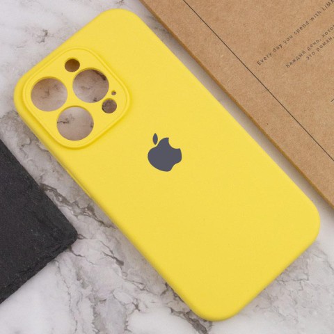 Чохол Silicone Case Full Camera Protective (AA) для Apple iPhone 15 Pro (6.1") Жовтий / Yellow