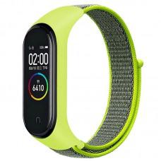 Ремінець Nylon для Xiaomi Mi Band 3/4/5/6 Жовтий