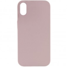 Чохол Silicone Case Full Protective (AA) NO LOGO для Apple iPhone X / XS (5.8") Сірий / Lavender