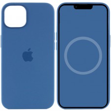 Чохол Silicone case (AAA) with Magsafe and Animation для Apple iPhone 13 (6.1") Синій / Blue Jay