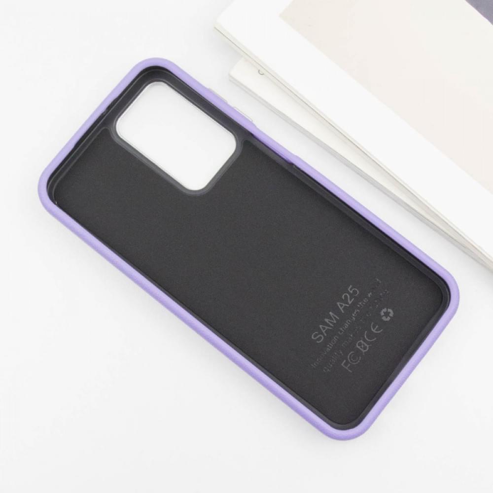 Шкіряний чохол Leather Case Metal Buttons для Samsung Galaxy A15 4G/5G / M15 5G Light Purple