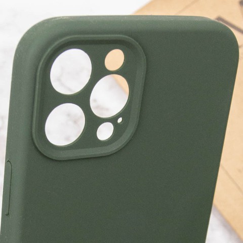 Чохол Silicone Case Full Camera Protective (AA) NO LOGO для Apple iPhone 12 Pro Max (6.7") Зелений / Cyprus Green