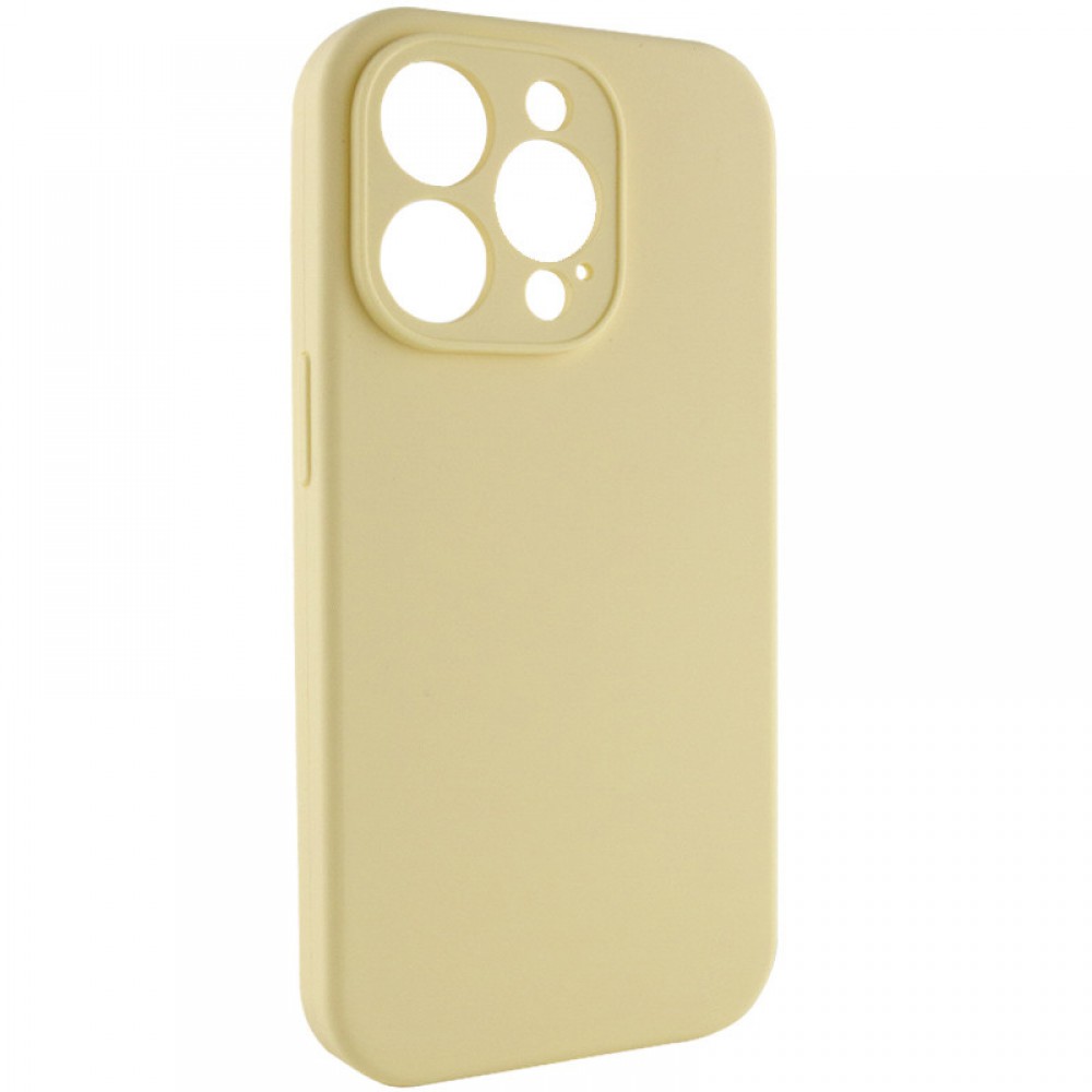 Чохол Silicone Case Full Camera Protective (AA) NO LOGO для Apple iPhone 13 Pro Max (6.7") Жовтий / Mellow Yellow