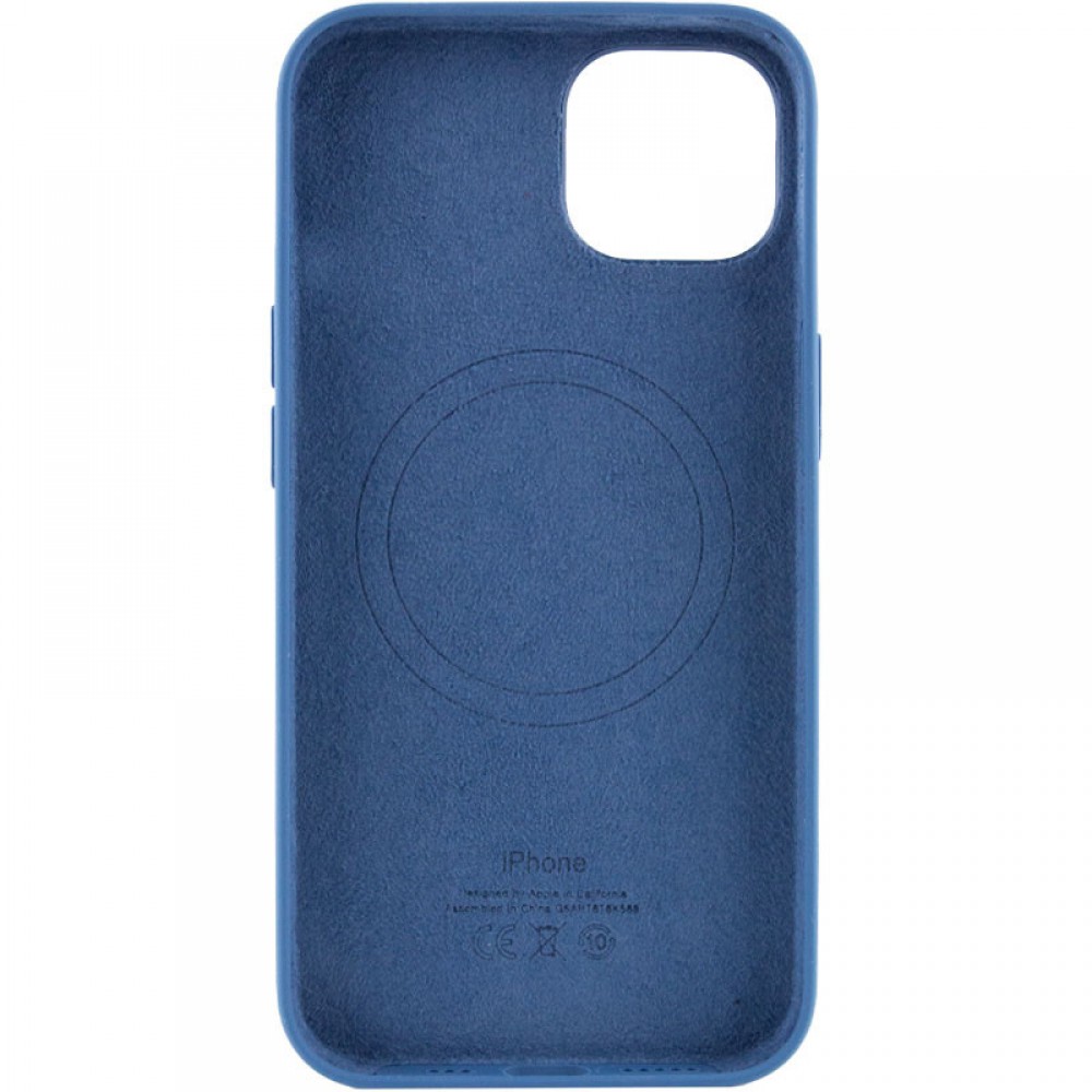 Чохол Silicone case (AAA) with Magsafe and Animation для Apple iPhone 13 (6.1") Синій / Blue Jay