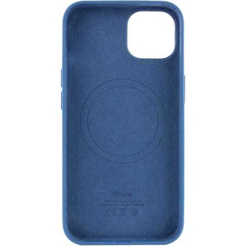 Чохол Silicone case (AAA) with Magsafe and Animation для Apple iPhone 13 (6.1") Синій / Blue Jay