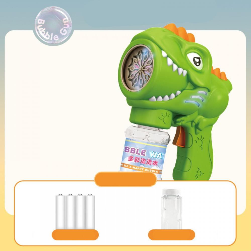 Пістолет з мильними бульбашками H007 Dinosaur + bottle 50ml Green