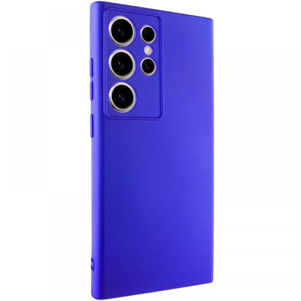 Чохол TPU GETMAN Liquid Silk Full Camera для Samsung Galaxy S24 Ultra Синій / Iris