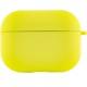 Силіконовий футляр з мікрофіброю для навушників Airpods Pro Жовтий / Bright Yellow