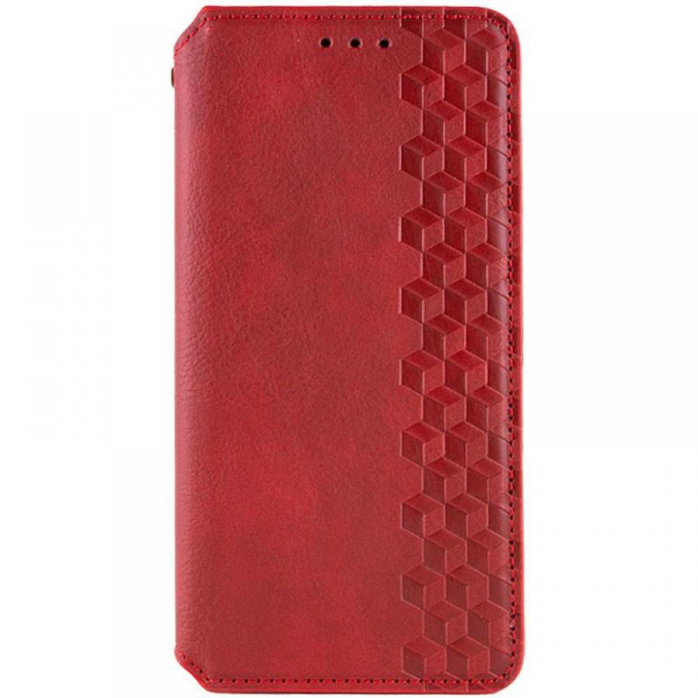 Шкіряний чохол-книжка GETMAN Cubic (PU) для Xiaomi Redmi Note 8 Pro Червоний