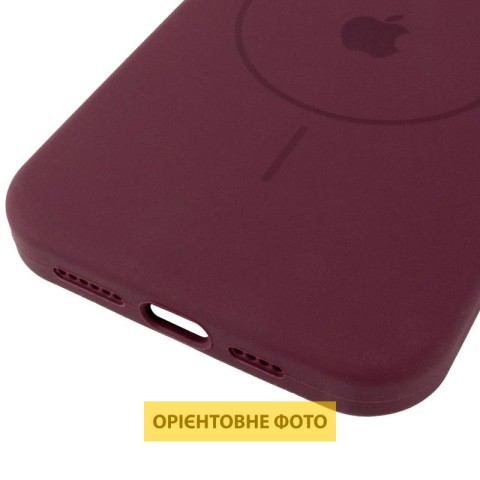 Чохол Silicone Case Full Protective (AA) V2 with MagSafe для Apple iPhone 16 (6.1") Бордовий / Plum