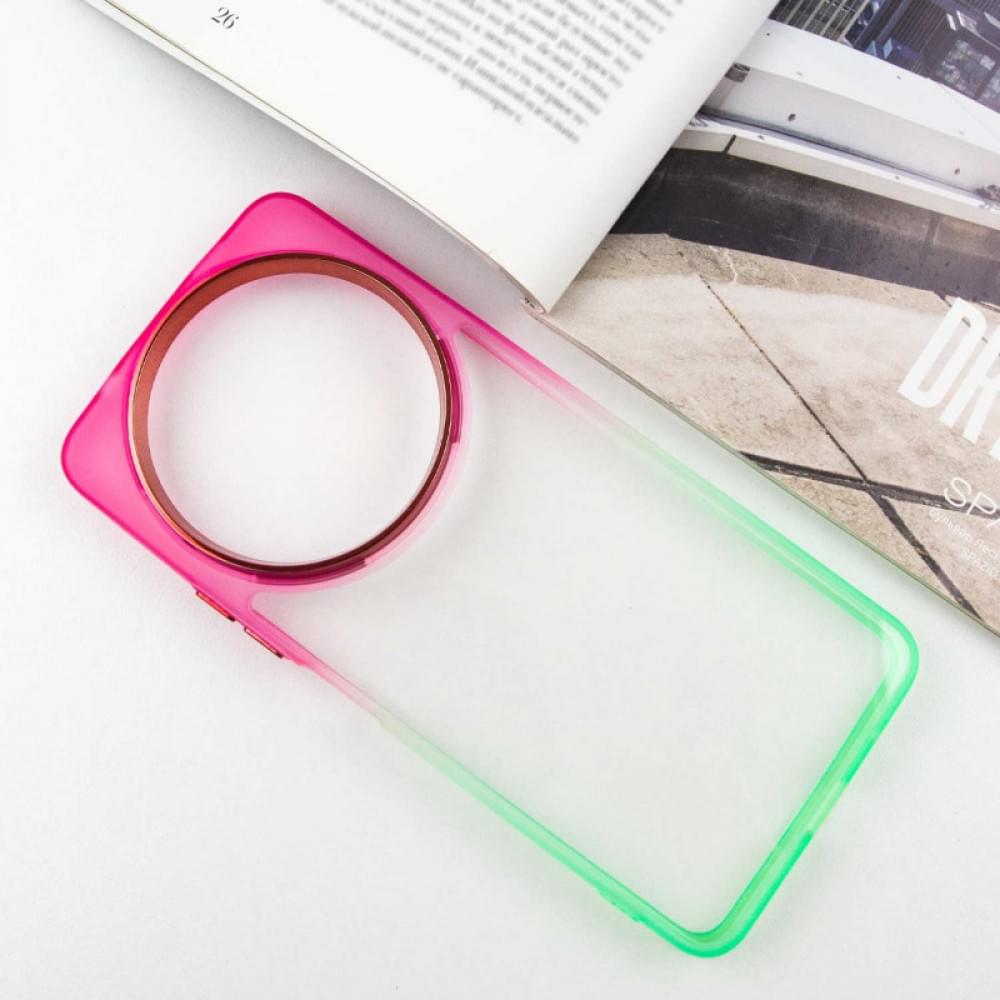 Чохол TPU+PC Fresh sip series для Xiaomi Redmi A3 Салатовий / Рожевий