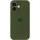 Чохол Silicone Case Full Camera Protective (AA) для Apple iPhone 16 (6.1") Зелений / Dark Olive