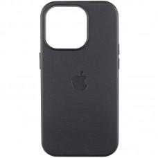 Шкіряний чохол Leather Case (AAA) with MagSafe and Animation для Apple iPhone 14 Pro (6.1") Midnight