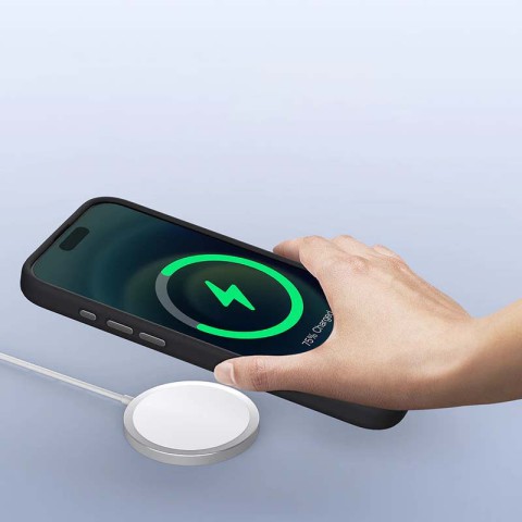 Чохол Silicone Nillkin LensWing Prop Magnetic для Apple iPhone 16 Pro (6.3") Чорний / Black