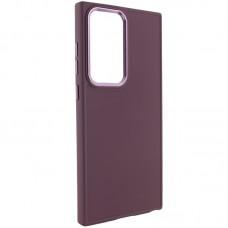 TPU чохол Bonbon Metal Style для Samsung Galaxy S23 Ultra Бордовий / Plum