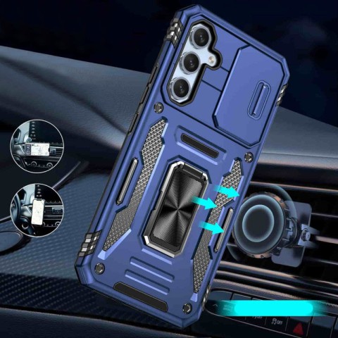 Ударостійкий чохол Camshield Army Ring для Samsung Galaxy A35 / A55 Синій / Navy