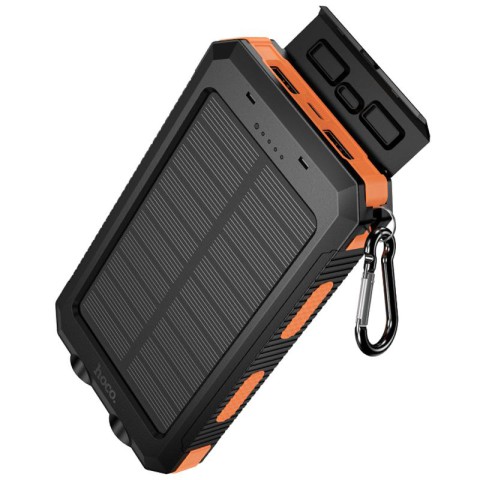 Портативний ЗП Power Bank Hoco J164 Platinum solar 10.5W with lighting 8000 mAh Black