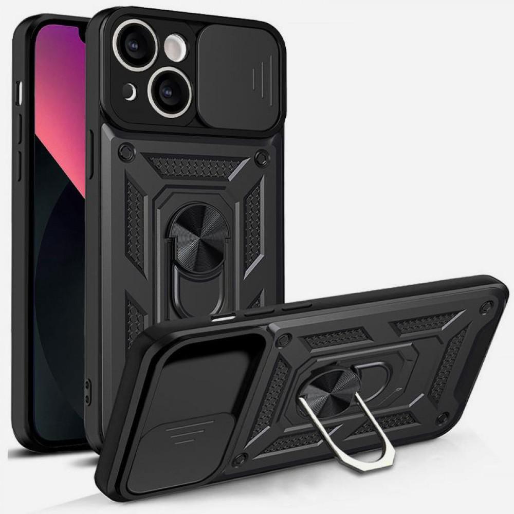 Чохол Ummi Camshield Serge Ring для Apple iPhone 13 (6.1") Чорний