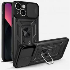 Чохол Ummi Camshield Serge Ring для Apple iPhone 13 (6.1") Чорний