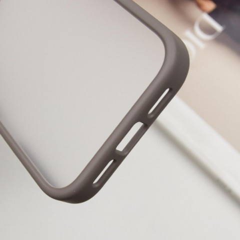 TPU+PC чохол Metal Buttons для Apple iPhone 16 Pro (6.3") Сірий